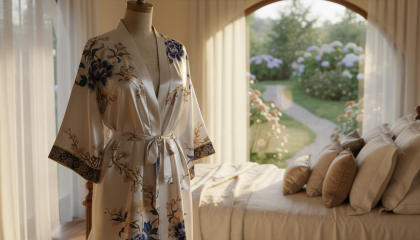 Morgenmantel aus Seide