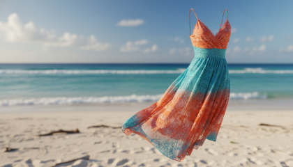 Strandkleid aus Wirkseide von Gattina