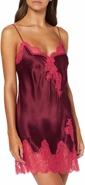 Baby Doll aus Seide in rot