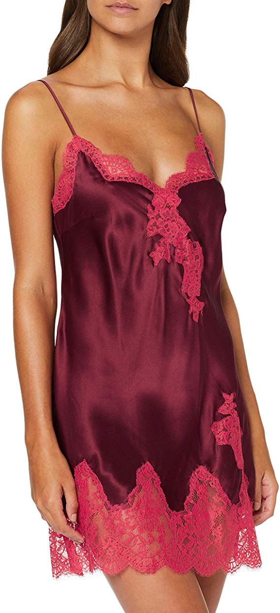 Baby Doll aus Seide in rot