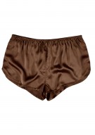 braun Damen Hot Pants Seide - braun