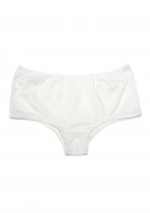 Damen Hot Pants Seide - elfenbein weiß