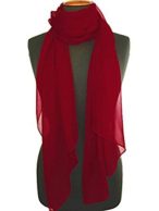 Damen Seidenschal Bordeaux