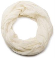 Damen Seidenschal Rundschal creme