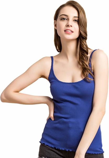 Damen Seidenshirt blau