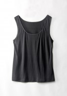 Damen Shirt Top Seide - schwarz