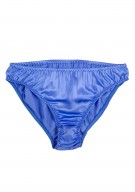 azurblau Damen Slip Seide - azurblau