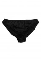 schwarz Damen Slip Seide - schwarz