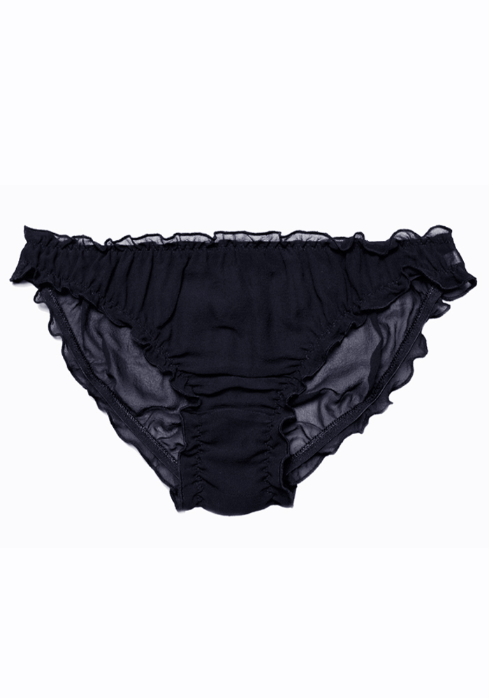 Seidenslip für Damen schwarz