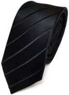 Herren Seidenkrawatte Schwarz mit Streifen