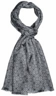 Herren Seidenschal mit grauem Muster