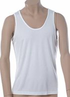 Herren Seidenunterhemd weiß