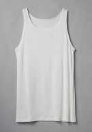 Herren Shirt Unterhemd Seide - elfenbein weiß