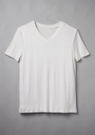 Herren Shirt Unterhemd Seide - elfenbein weiß