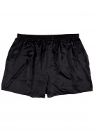 schwarz Herren Shorts Seide - schwarz
