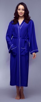 Kimono Seide Damen - marineblau