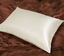 Kissenbezug aus Seide Elfenbein