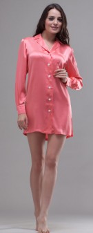 dunkel pink Nachthemd Seide Damen - dunkel pink