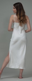 elfenbein Nachthemd Seide Damen - elfenbein