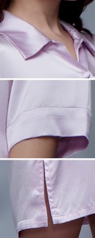 hellviolett Nachthemd Seide Damen - hellviolett