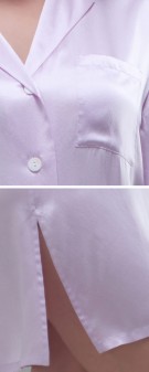 hellviolett Nachthemd Seide Damen - hellviolett