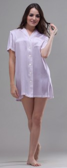 hellviolett Nachthemd Seide Damen - hellviolett