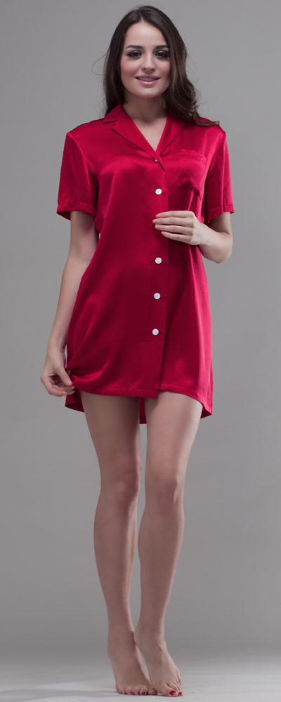 Nachtwäsche im Hemdblusen-Stil
