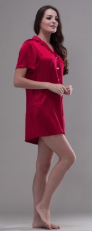 rot Nachthemd Seide Damen - rot