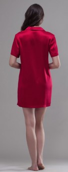 rot Nachthemd Seide Damen - rot