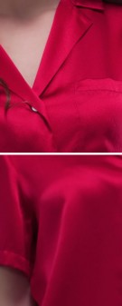 rot Nachthemd Seide Damen - rot