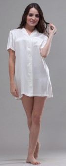 weiß elfenbein Nachthemd Seide Damen - weiß elfenbein