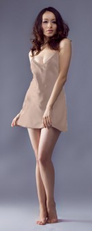 khaki Neglige Seide Damen - khaki