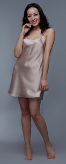 khaki Neglige Seide Damen - khaki