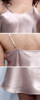 khaki Neglige Seide Damen - khaki