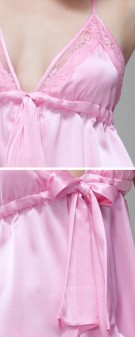 pink Neglige Seide Damen - pink