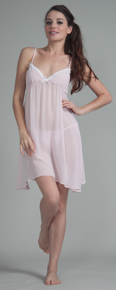 Negligé aus transparentem Chiffon