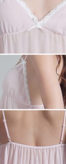 rosa Neglige Seide Damen - rosa