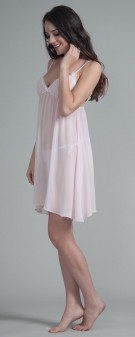 rosa Neglige Seide Damen - rosa