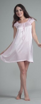 Neglige Seide Damen - rosa