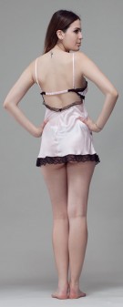 rosa Neglige Seide Damen - rosa