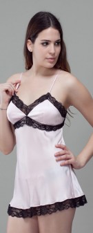 rosa Neglige Seide Damen - rosa