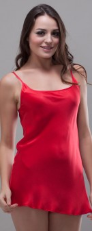rot Neglige Seide Damen - rot