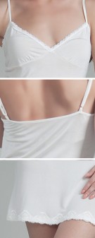 weiß elfenbein Neglige Seide Damen - weiß elfenbein