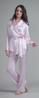 hellviolett Seiden Pyjama Damen - hellviolett