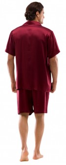 Seiden Pyjama Herren - dunkelrot