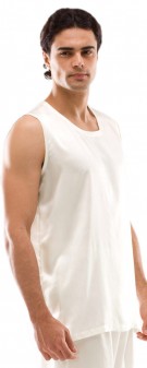 elfenbein Seiden Pyjama Herren - elfenbein