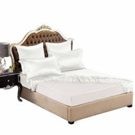 Seidenbettlaken weiß