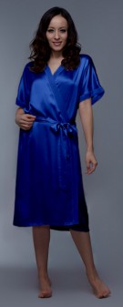 Seidenkimono Damen - marineblau