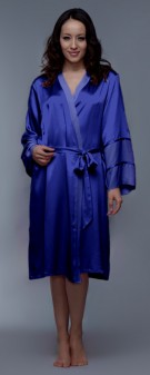 Seidenkimono Damen - marineblau