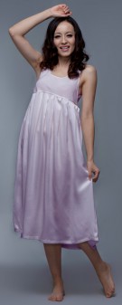 hellviolett Seidennachthemd Damen - hellviolett